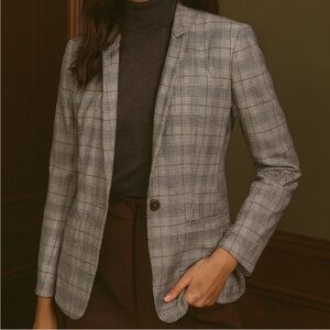 The Loft Plaid Blazer Chic Jacket